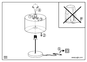 Bruksanvisning Eglo 39394 Lampa