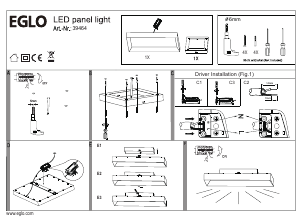 Bruksanvisning Eglo 39464 Lampa