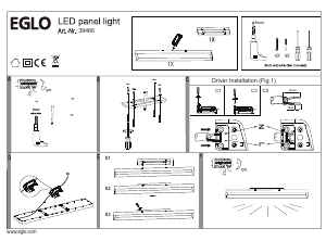 Bruksanvisning Eglo 39466 Lampa