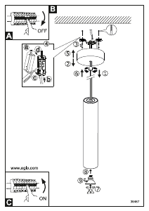 Bruksanvisning Eglo 39467 Lampa