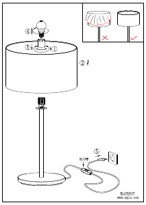 Bruksanvisning Eglo 39557 Lampa