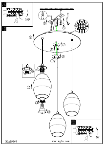 Bruksanvisning Eglo 39565 Lampa