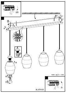 Bruksanvisning Eglo 39566 Lampa