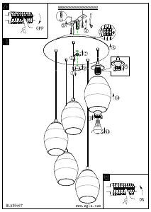 Bruksanvisning Eglo 39567 Lampa