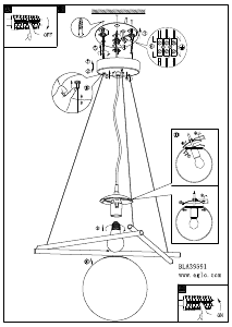 Bruksanvisning Eglo 39591 Lampa