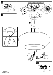 Bruksanvisning Eglo 39595 Lampa