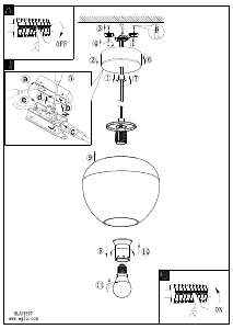 Bruksanvisning Eglo 39597 Lampa