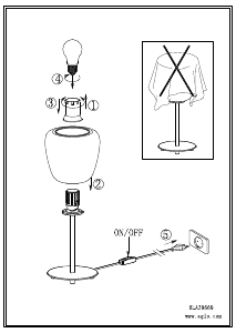 Bruksanvisning Eglo 39669 Lampa