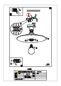 Bruksanvisning Eglo 43003 Lampa