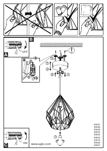 Bruksanvisning Eglo 43018 Lampa