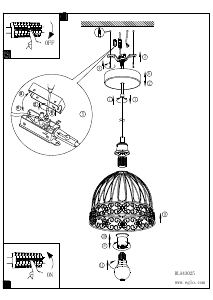 Bruksanvisning Eglo 43025 Lampa