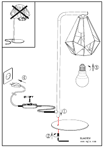 Bruksanvisning Eglo 43058 Lampa