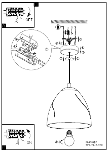 Bruksanvisning Eglo 43067 Lampa