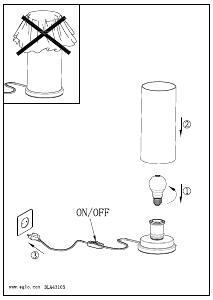 Bruksanvisning Eglo 43105 Lampa