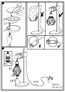 Bruksanvisning Eglo 43136 Lampa