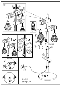 Bruksanvisning Eglo 43137 Lampa