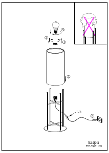 Bruksanvisning Eglo 43143 Lampa