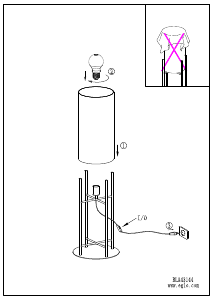 Bruksanvisning Eglo 43144 Lampa