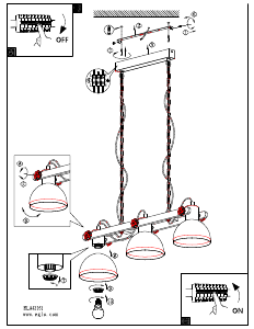 Bruksanvisning Eglo 43163 Lampa