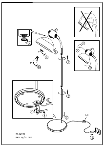 Bruksanvisning Eglo 43166 Lampa