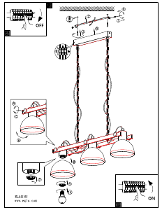 Bruksanvisning Eglo 43168 Lampa