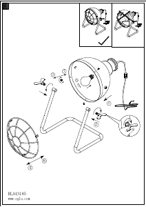 Bruksanvisning Eglo 43185 Lampa