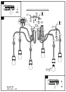 Bruksanvisning Eglo 43195 Lampa