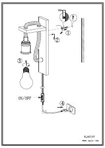 Bruksanvisning Eglo 43197 Lampa