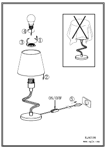 Bruksanvisning Eglo 43199 Lampa