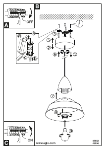 Bruksanvisning Eglo 49056 Lampa