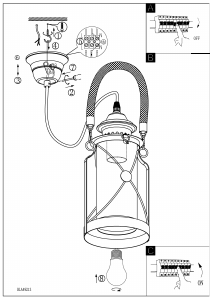 Bruksanvisning Eglo 49213 Lampa