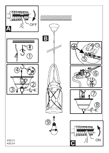 Bruksanvisning Eglo 49214 Lampa