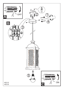 Bruksanvisning Eglo 49215 Lampa