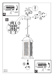 Bruksanvisning Eglo 49216 Lampa