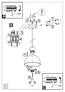 Bruksanvisning Eglo 49239 Lampa