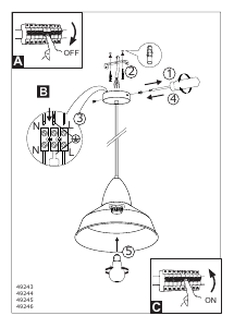 Bruksanvisning Eglo 49244 Lampa