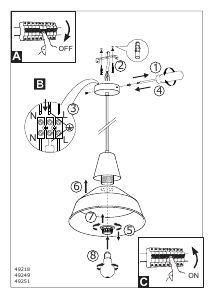 Bruksanvisning Eglo 49249 Lampa