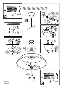 Bruksanvisning Eglo 49253 Lampa