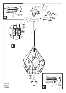 Bruksanvisning Eglo 49254 Lampa