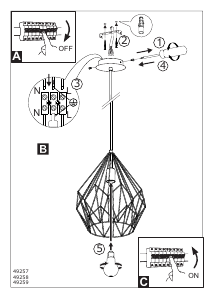 Bruksanvisning Eglo 49257 Lampa