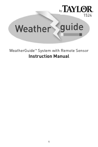Manual Taylor 1524 Weather Station