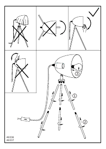 Bruksanvisning Eglo 49337 Lampa