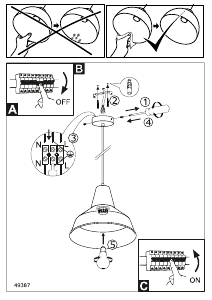 Bruksanvisning Eglo 49387 Lampa