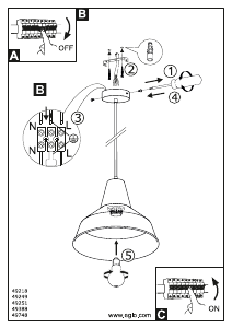 Bruksanvisning Eglo 49388 Lampa