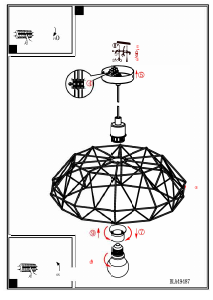 Bruksanvisning Eglo 49487 Lampa