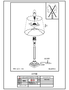 Bruksanvisning Eglo 49622 Lampa