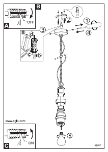 Bruksanvisning Eglo 49707 Lampa