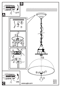 Bruksanvisning Eglo 49753 Lampa