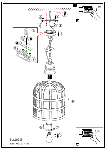 Bruksanvisning Eglo 49785 Lampa