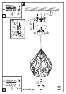 Bruksanvisning Eglo 49934 Lampa